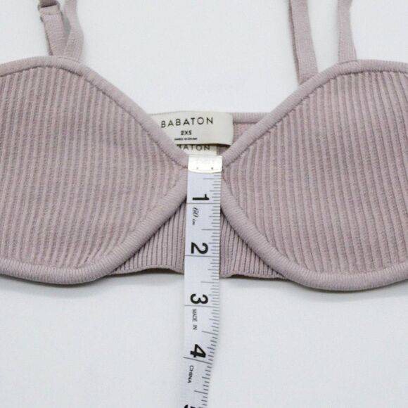 Aritzia Babaton Sculpt Knit Bra Top - Gray Mauve - XXS - Preowned - Picture 6 of 10